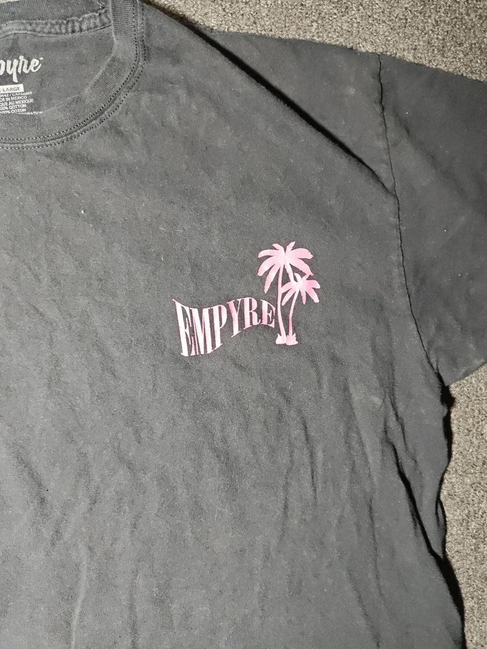 Empyre Black Graphic Palm Logo Tee - Men's Casual Shirt Size XL - Picture 4 of 9